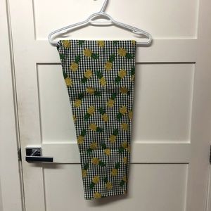 Gingham cropped pants